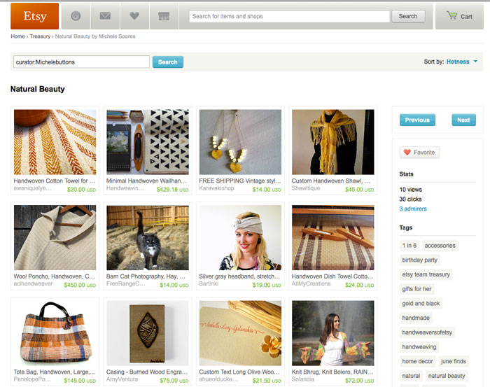 Amy Ventura etsy treasury natural beauty Michele Soares Michelebuttons