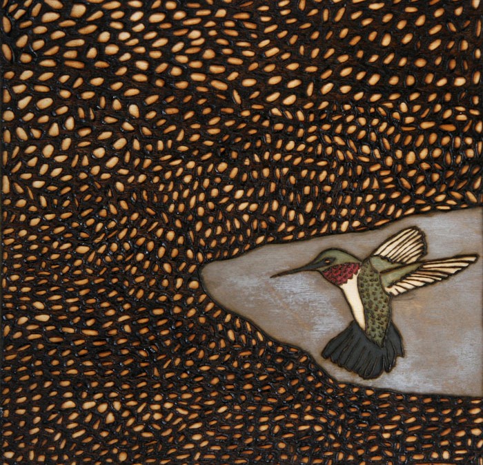 Amy Ventura hummingbird wings engraving
