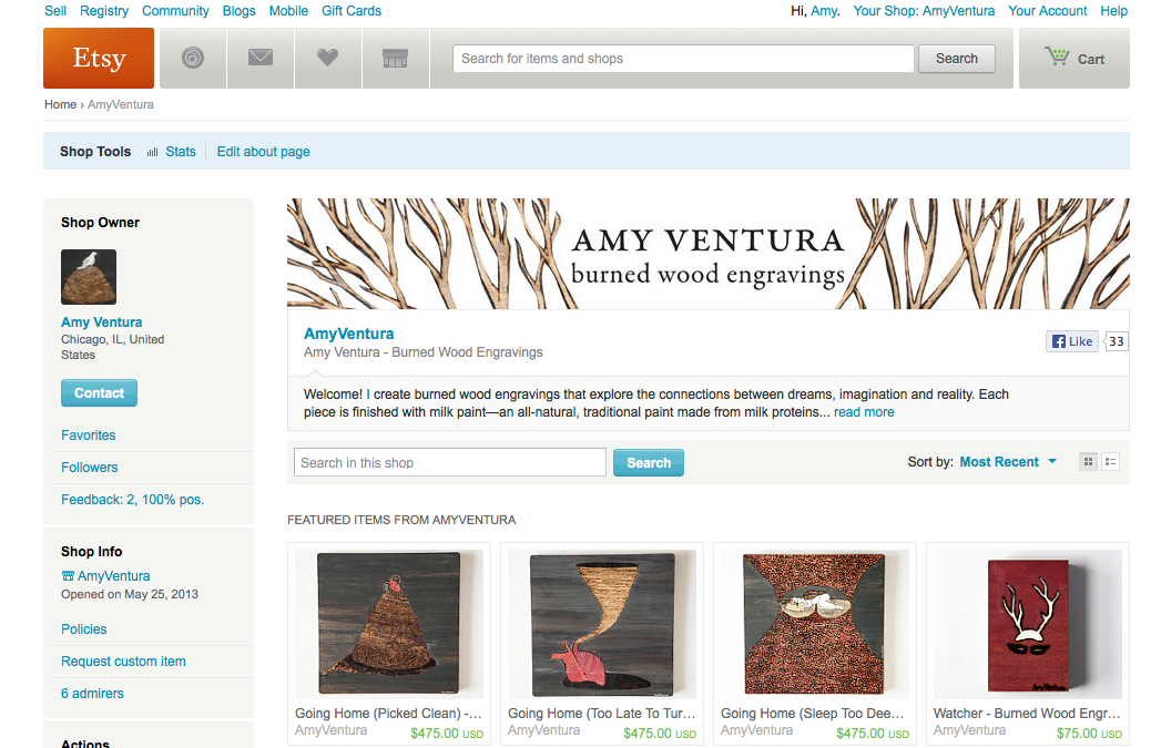 Amy Ventura pyrography engraving wood etsy